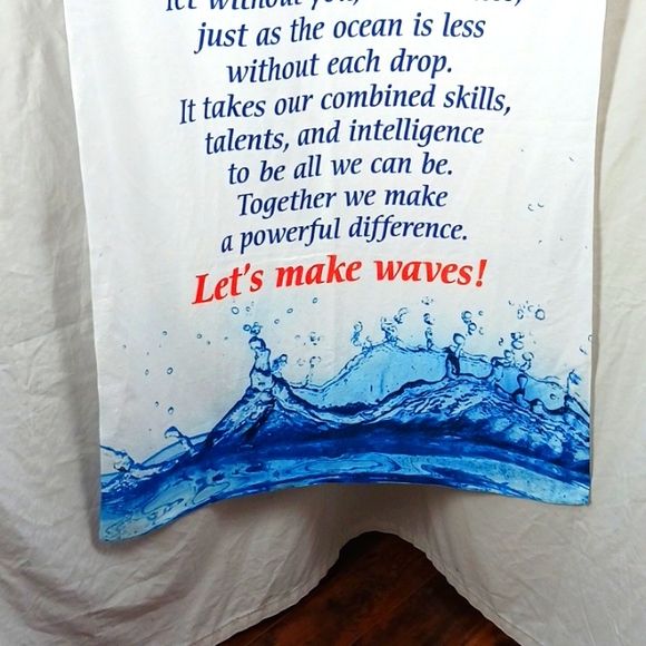 Individually We Are One Drop, Together We Are The Ocean 30" x 60" Beach Towel - Picture 3 of 6
